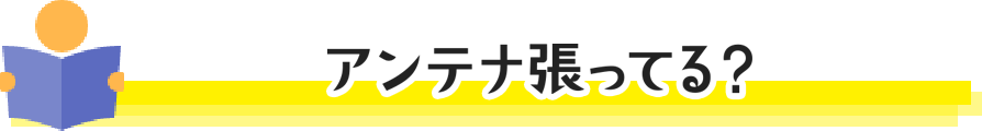 アンテナ張ってる?