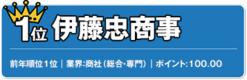 1位　伊藤忠商事