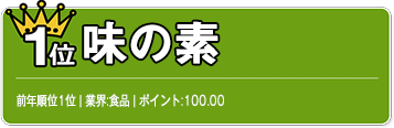 1位　味の素