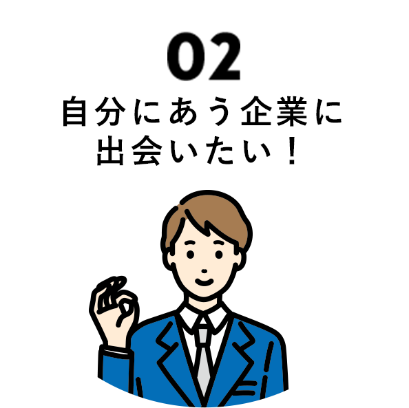 自分にあう企業に出会いたい！